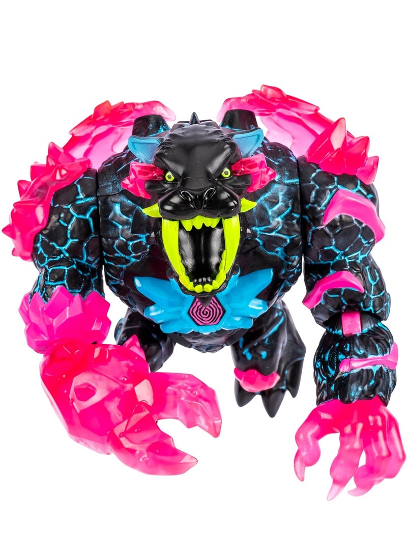 MrBeast Lab Apex Beast Neon Panther Collector Figure, Standing at 6.5 Inches/16.5cm Tall, with Extreme Detailing, Premium Packaging, 13 Points of Articulation and Chomp Jaw