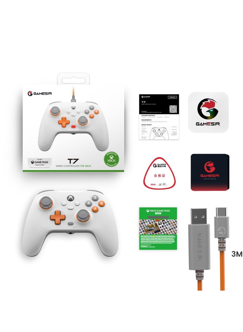 T7 Xbox Wired Controller - White