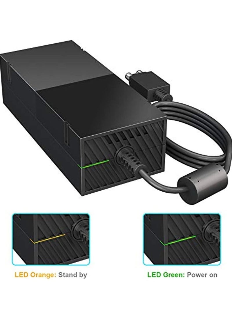 Xbox One Power Brick, Ac Adapter Power Supply Replacement for Xbox One Console, Great Charging Accessory Kit with Cable for Xbox One,100-240v Voltage Ac Cord