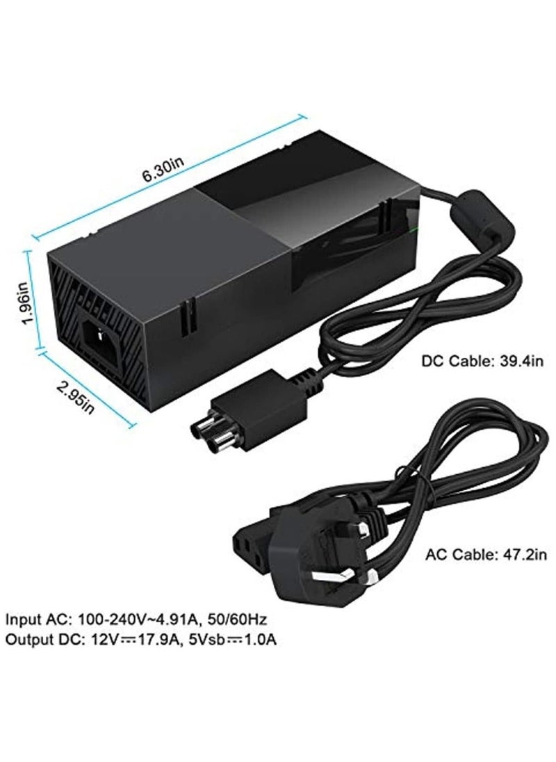 Xbox One Power Brick, Ac Adapter Power Supply Replacement for Xbox One Console, Great Charging Accessory Kit with Cable for Xbox One,100-240v Voltage Ac Cord