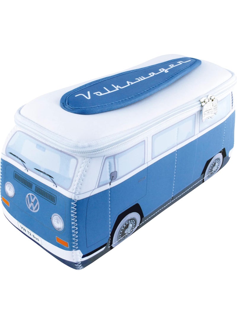 BRISA VW Collection Volkswagen Neoprene Universal Makeup Cosmetics Toiletry Travel Pharmacy Bag in T2 Bus Design (Large)