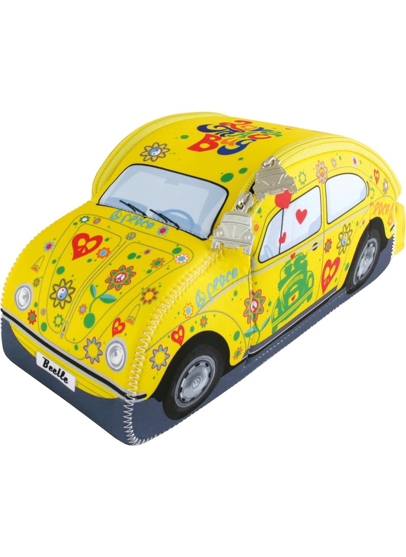 BRISA VW Collection - Volkswagen Neoprene Universal Bag for Makeup, Travel, Cosmetics in Beetle Bug Design