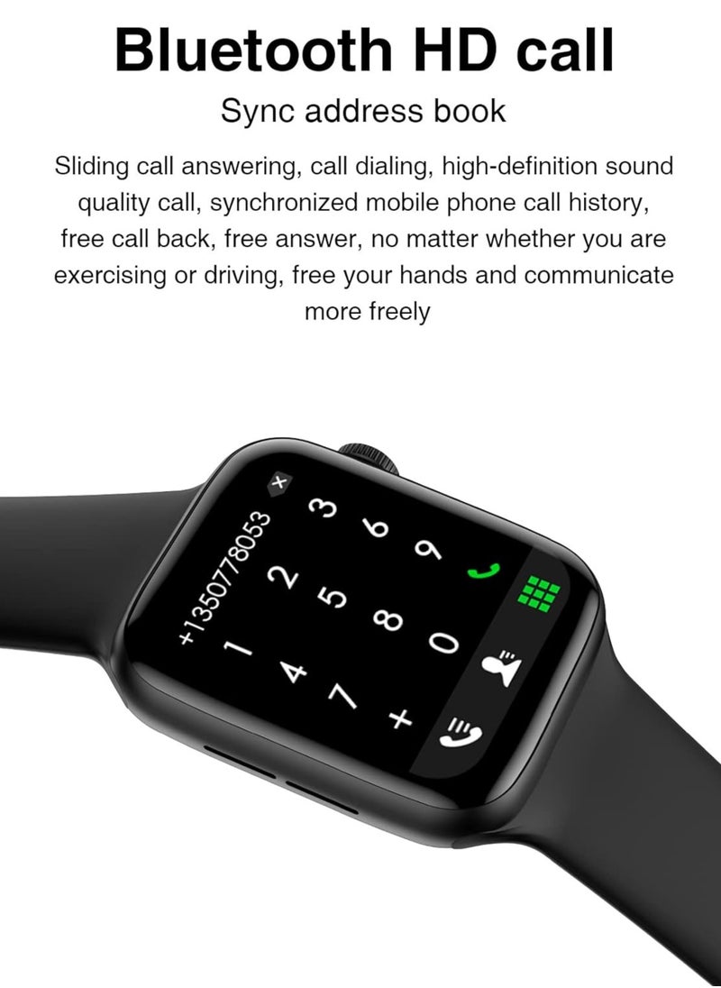 X22 Premium Quality Smart Watch with 3 Straps – Bluetooth Calling, Waterproof Fitness Tracker, Heart Rate Monitor, Business Smartwatch for Men & Women, Vacuum Plating – Black