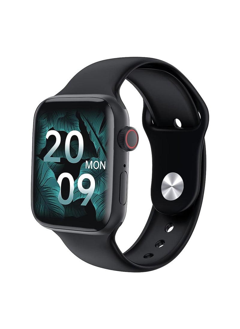 X22 Premium Quality Smart Watch with 3 Straps – Bluetooth Calling, Waterproof Fitness Tracker, Heart Rate Monitor, Business Smartwatch for Men & Women, Vacuum Plating – Black