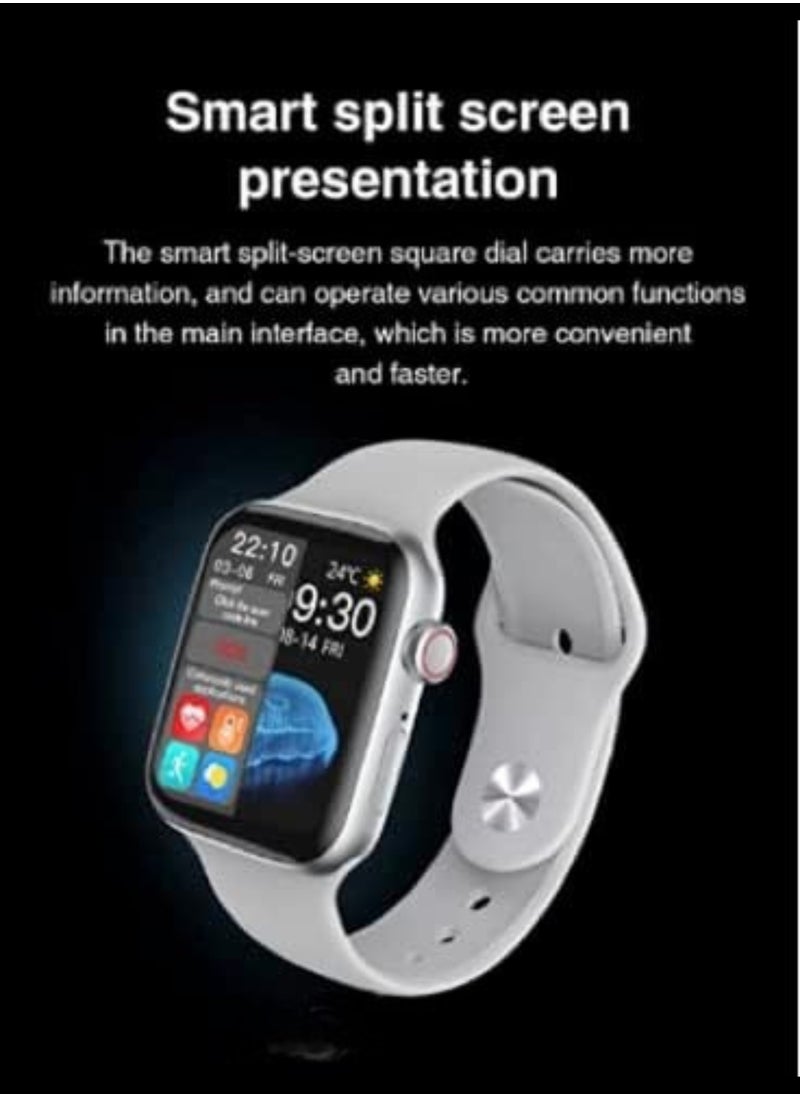 X22 Premium Quality Smart Watch with 3 Straps – Bluetooth Calling, Waterproof Fitness Tracker, Heart Rate Monitor, Business Smartwatch for Men & Women, Vacuum Plating – Black