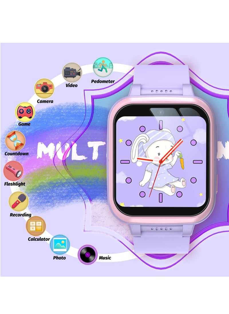 Kids Smart Watch Girls, Gifts For 3-10 Year Old Girls Dual Camera Touchscreen Smart Watch For Kids With Music Player, Educational Toys Toddles Birthday Gift For Girls Ages 6 7 8