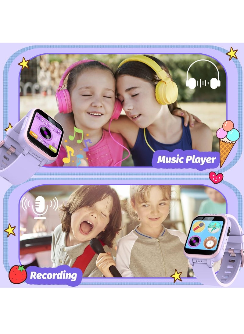 Kids Smart Watch Girls, Gifts For 3-10 Year Old Girls Dual Camera Touchscreen Smart Watch For Kids With Music Player, Educational Toys Toddles Birthday Gift For Girls Ages 6 7 8