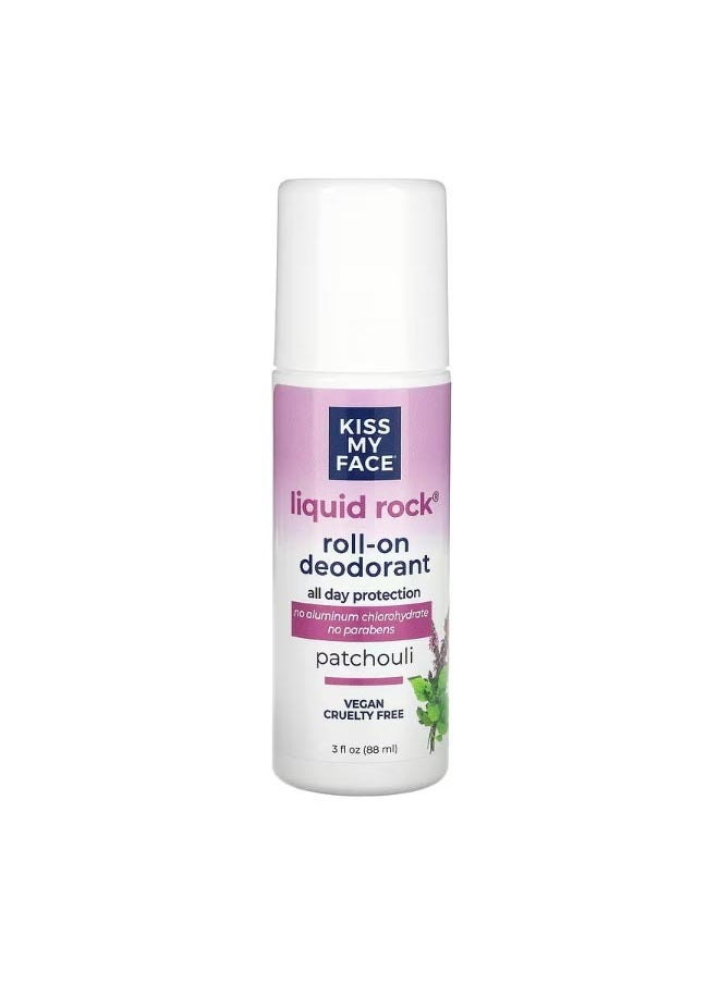 Liquid Rock Roll On Deodorant Patchouli 3 fl oz 88 ml