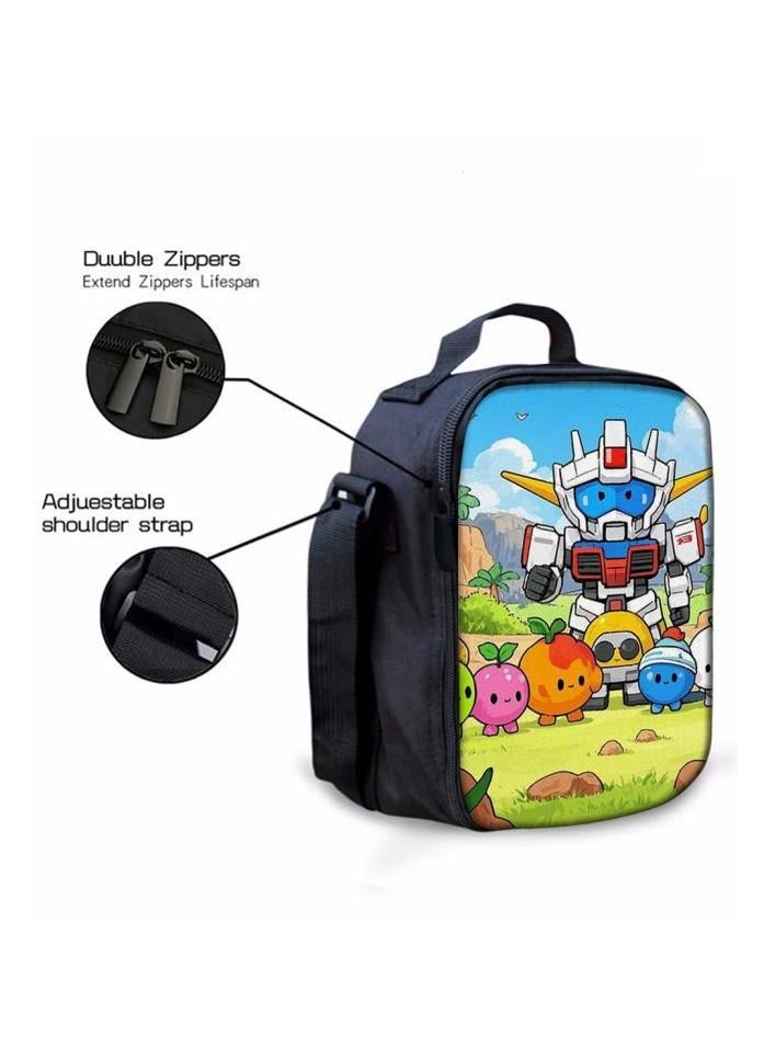 Three-piece set of cartoon characters (schoolbag, for students) - 1048