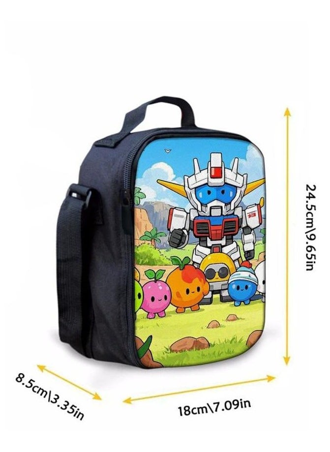 Three-piece set of cartoon characters (schoolbag, for students) - 1048