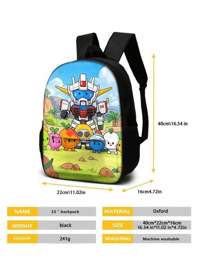 Three-piece set of cartoon characters (schoolbag, for students) - 1048