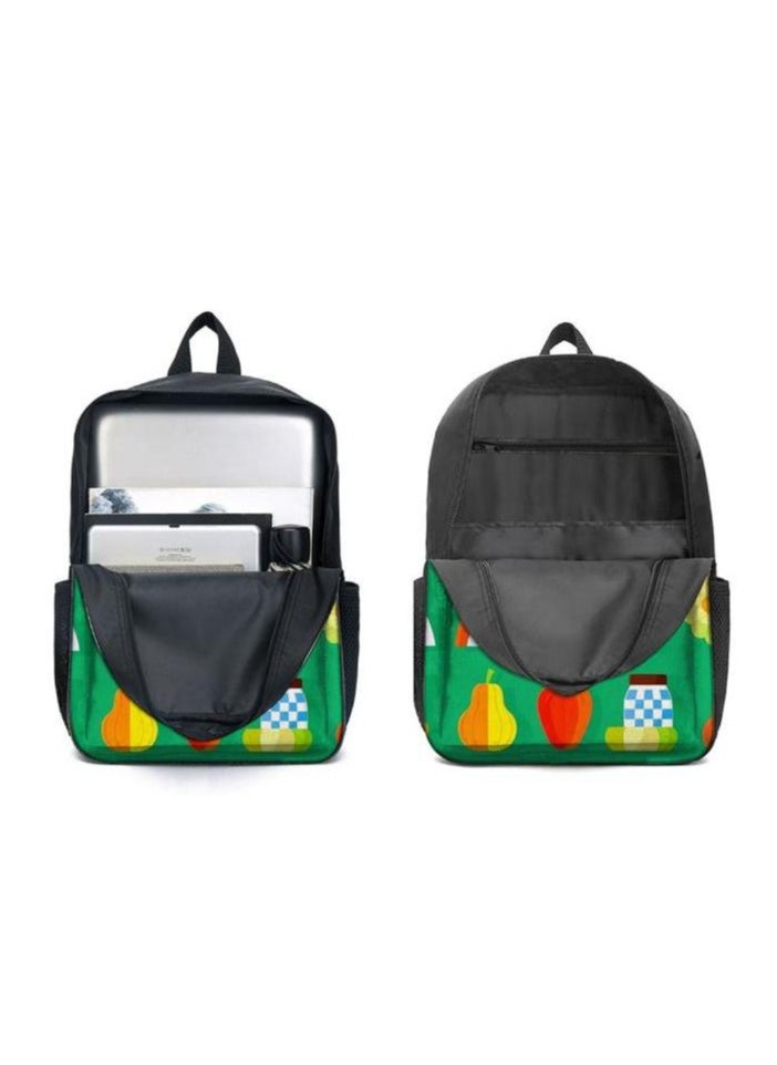Cartoon three-piece schoolbag with front pocket - 258