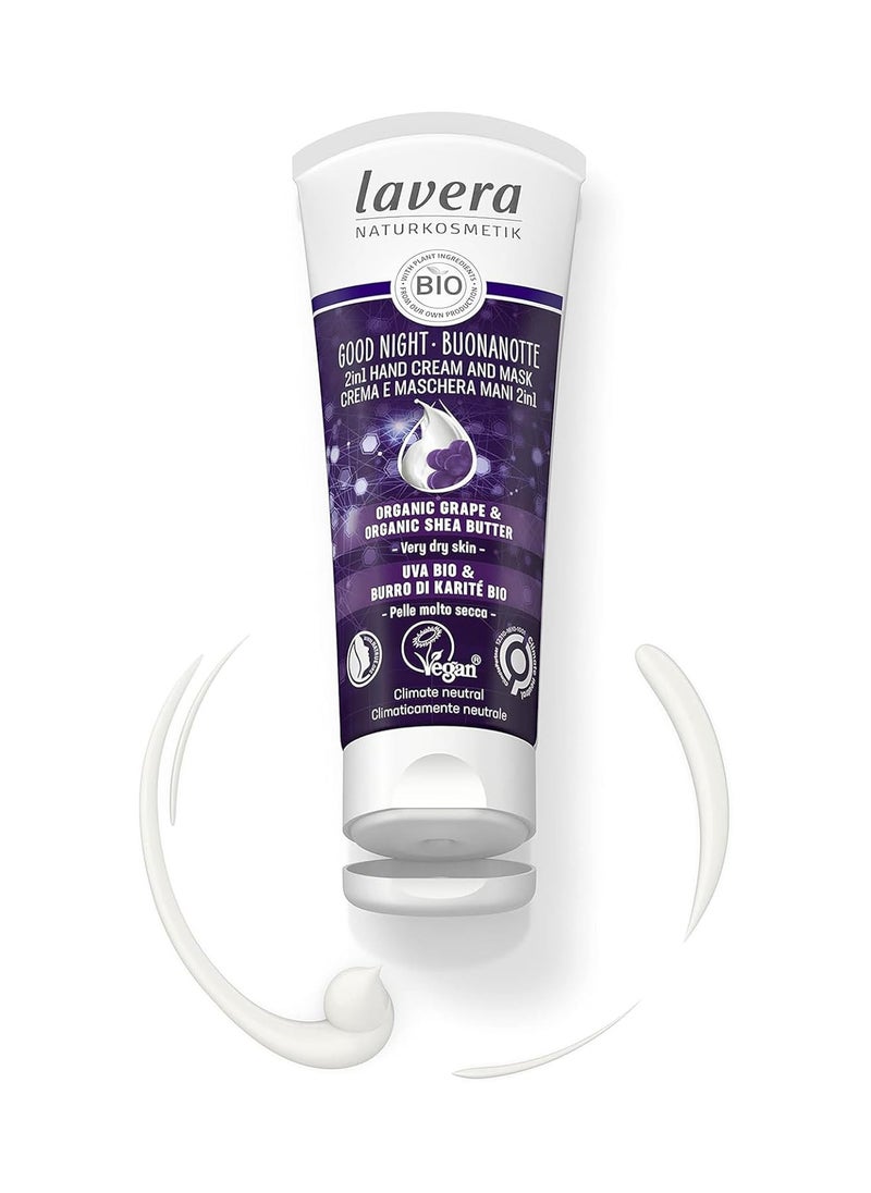 Good Night 2in1 Hand Cream and Mask  75ml, white