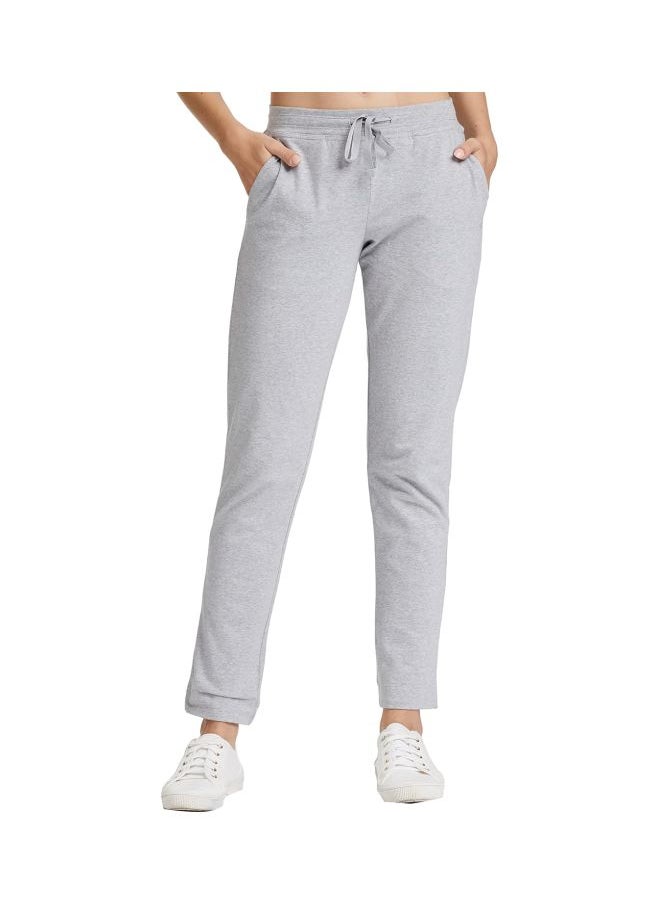 Jockey Women Regular Fit Cotton Lounge Pants 1301LTGMLL Grey L