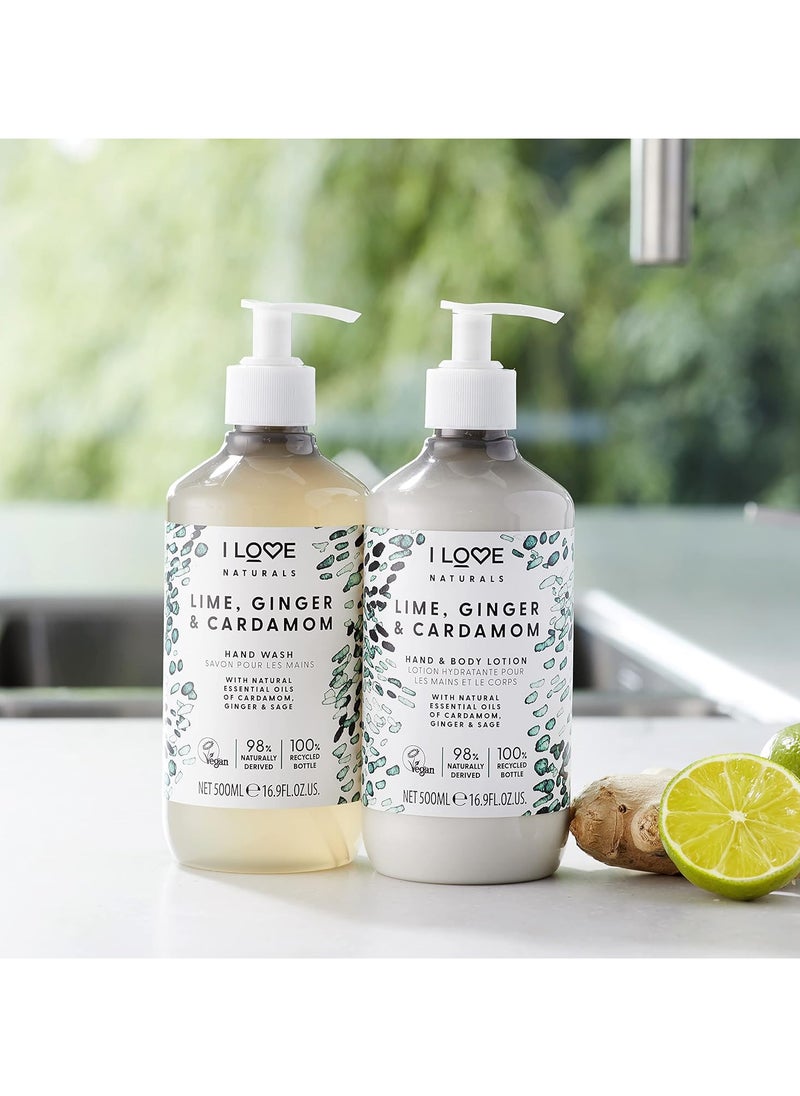 Naturals Lime Ginger & Cardamon Hand Wash 500ml