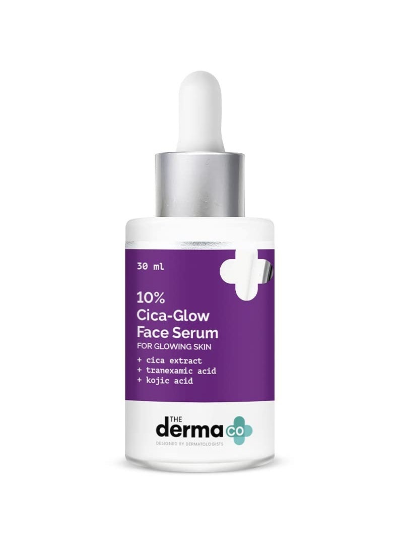 The Derma Co 10% Cica Glow Face Serum with Tranexamic Acid & Kojic Acid for Glowing Skin - 30ml