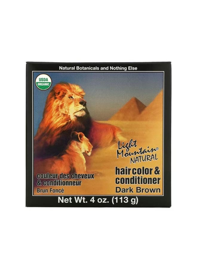 Natural Hair Color and Conditioner Dark Brown 4 oz 113 g