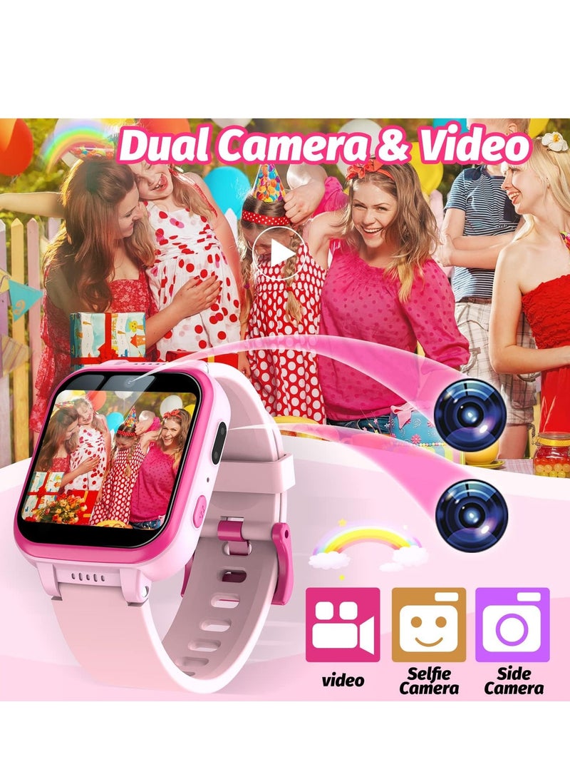 Kids Smart Watch Girls, Gifts For 3-10 Year Old Girls Dual Camera Touchscreen Smart Watch For Kids With Music Player, Educational Toys Toddles Birthday Gift For Girls Ages 6 7 8