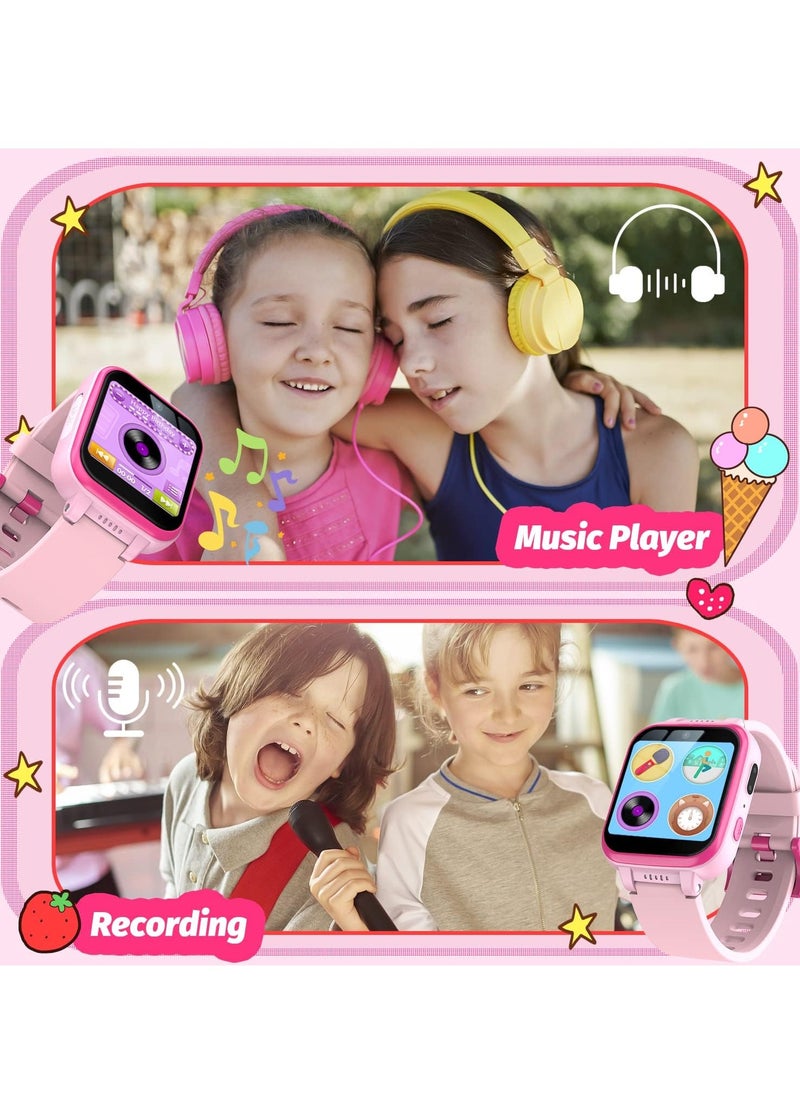 Kids Smart Watch Girls, Gifts For 3-10 Year Old Girls Dual Camera Touchscreen Smart Watch For Kids With Music Player, Educational Toys Toddles Birthday Gift For Girls Ages 6 7 8