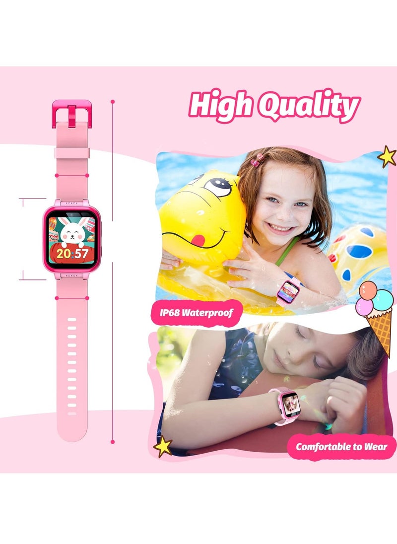 Kids Smart Watch Girls, Gifts For 3-10 Year Old Girls Dual Camera Touchscreen Smart Watch For Kids With Music Player, Educational Toys Toddles Birthday Gift For Girls Ages 6 7 8