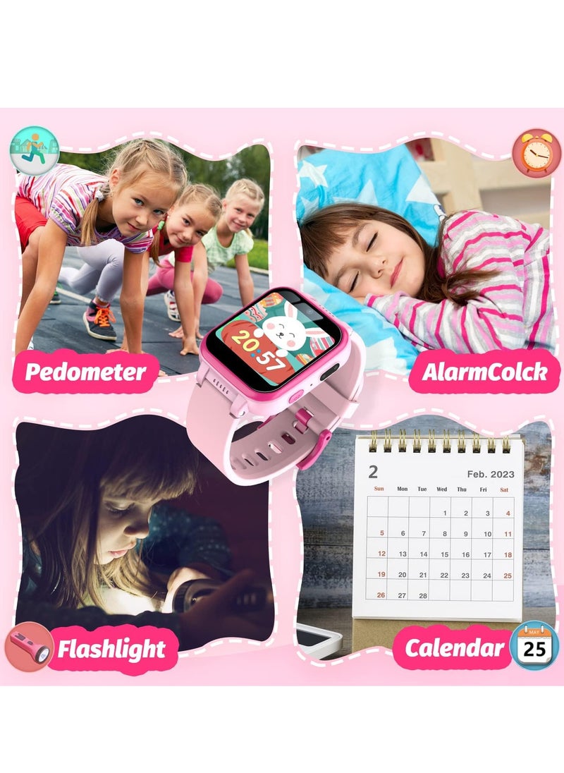Kids Smart Watch Girls, Gifts For 3-10 Year Old Girls Dual Camera Touchscreen Smart Watch For Kids With Music Player, Educational Toys Toddles Birthday Gift For Girls Ages 6 7 8