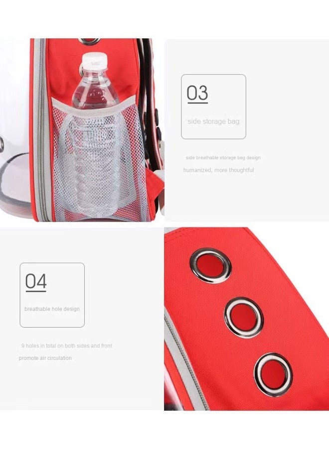Cat Backpack Pet Carrier - Portable Transparent Space Capsule Design
