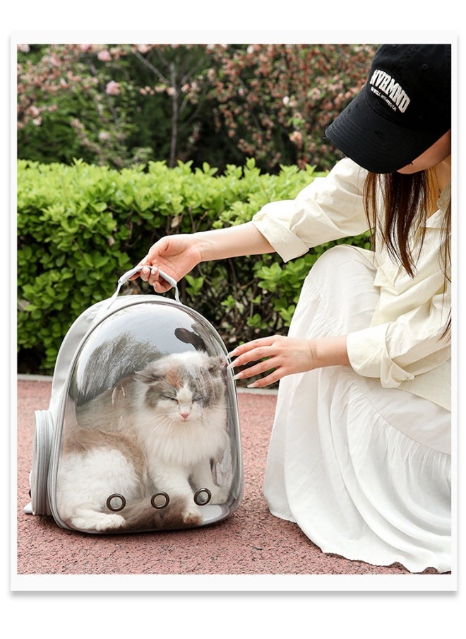 Cat Backpack Pet Carrier - Portable Transparent Space Capsule Design