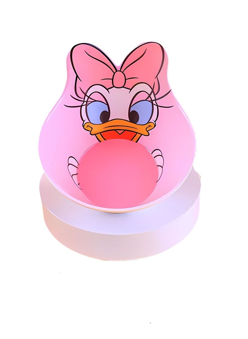 Daisy Duck Shaped Kids Bowl – Adorable Pink Cartoon Dish, Durable & BPA-Free, Perfect for Fun Mealtimes
