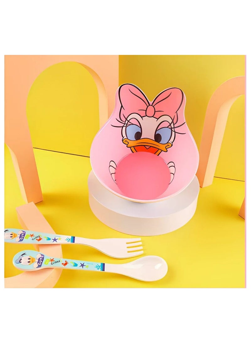 Daisy Duck Shaped Kids Bowl – Adorable Pink Cartoon Dish, Durable & BPA-Free, Perfect for Fun Mealtimes