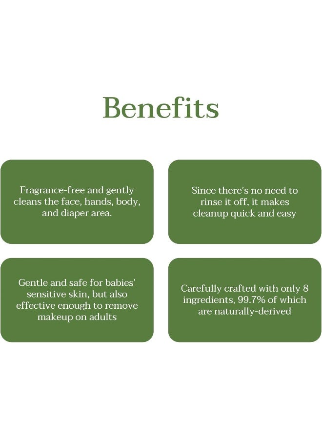 Organic Diaper Change Set - Certified Organic No-Rinse Micellar Water 400 ML And Certified Organic Diaper Cream 75 ML