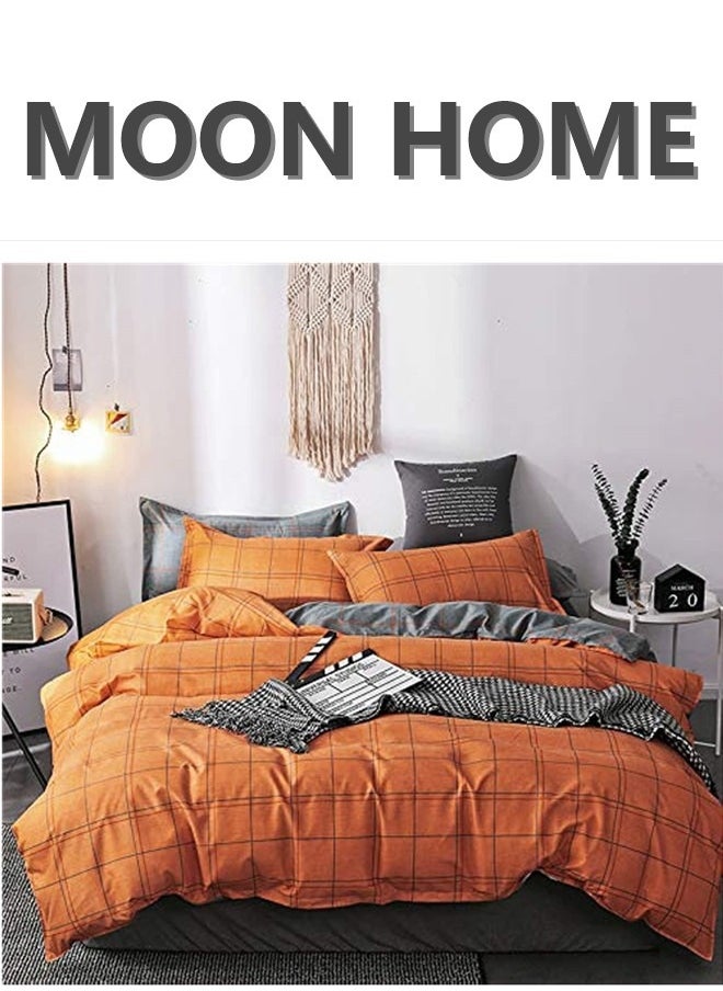 King/Queen/Single size Soft and Breathable Microfiber Hypoallergenic Beautiful Design Duvet Cover Set ,set includes 1 Comforter Cover, 1 Fitted Bedsheet, 4 Pillowcases