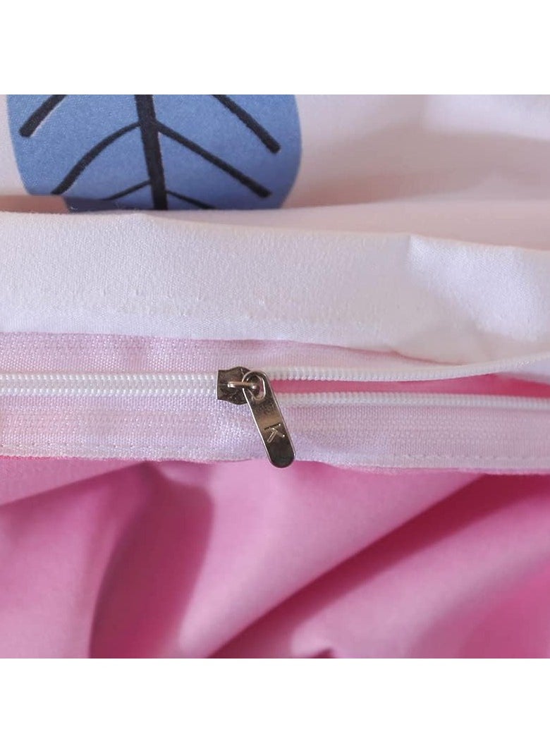 King/Queen/Single size Soft and Breathable Microfiber Hypoallergenic Beautiful Design Duvet Cover Set ,set includes 1 Comforter Cover, 1 Fitted Bedsheet, 4 Pillowcases