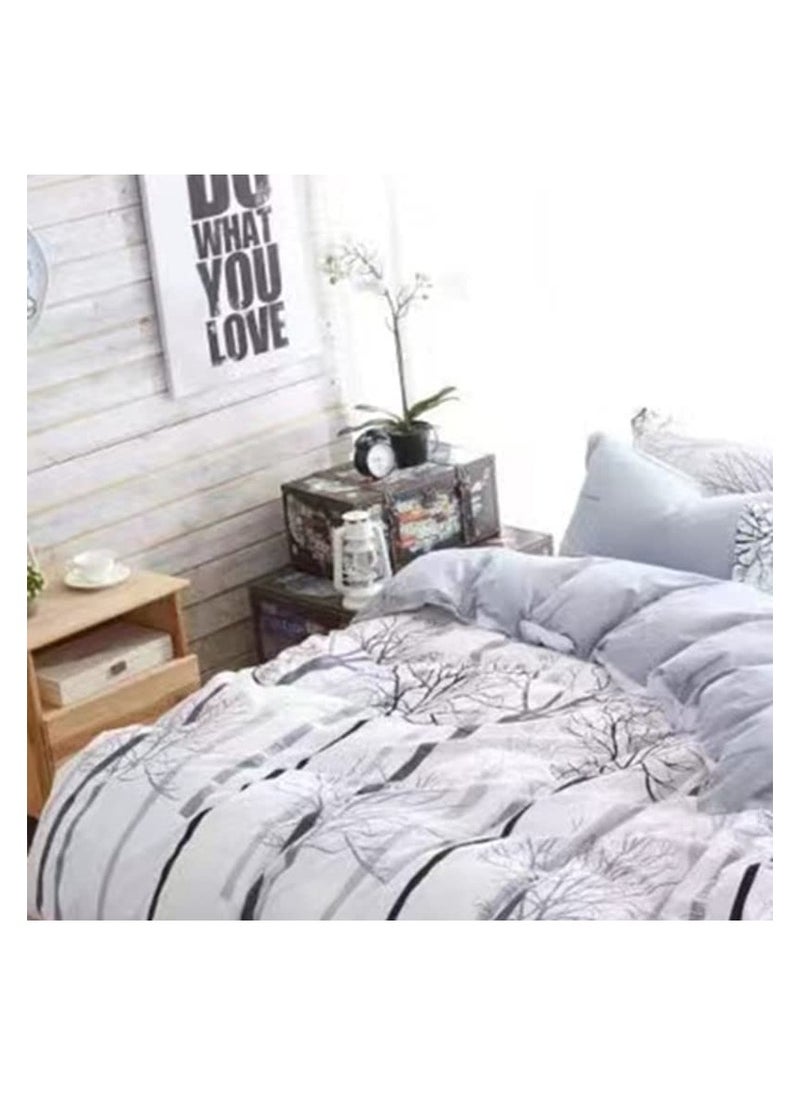 King/Queen/Single size Soft and Breathable Microfiber Hypoallergenic Beautiful Design Duvet Cover Set ,set includes 1 Comforter Cover, 1 Fitted Bedsheet, 4 Pillowcases