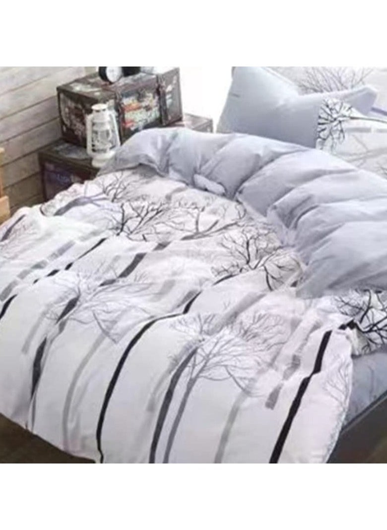 King/Queen/Single size Soft and Breathable Microfiber Hypoallergenic Beautiful Design Duvet Cover Set ,set includes 1 Comforter Cover, 1 Fitted Bedsheet, 4 Pillowcases