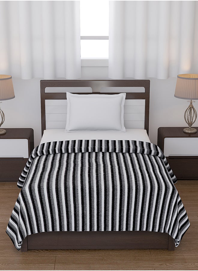 All Season Multipurpose Polar Fleece/Summer AC Blanket/Single Bed Blanket/Light Weight Blanket, Black, 130 X 215 Cm