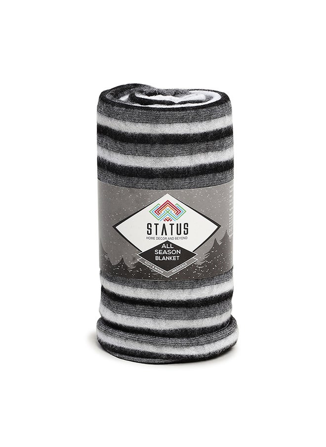All Season Multipurpose Polar Fleece/Summer AC Blanket/Single Bed Blanket/Light Weight Blanket, Black, 130 X 215 Cm