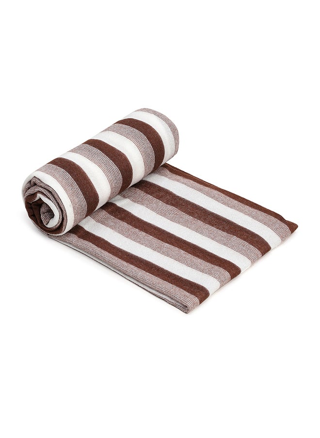 All Season Multipurpose Polar Fleece/Summer AC Blanket/Single Bed Blanket/Light Weight Blanket, Brown, 130 X 215 Cm