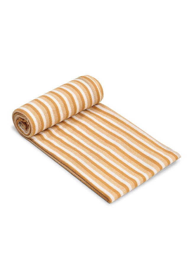 All Season Multipurpose Polar Fleece/Summer AC Blanket/Single Bed Blanket/Light Weight Blanket, Yellow, 130 X 215 Cm