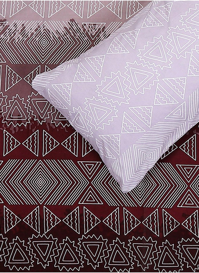Spring Summer Collection- Cotton Feel Double Bedsheet with 2 Pillow Covers for Bed Room, Home, Hotel-120 GSM, Pink Cream, 210 X 230 Cm