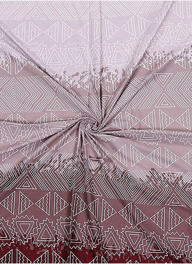 Spring Summer Collection- Cotton Feel Double Bedsheet with 2 Pillow Covers for Bed Room, Home, Hotel-120 GSM, Pink Cream, 210 X 230 Cm