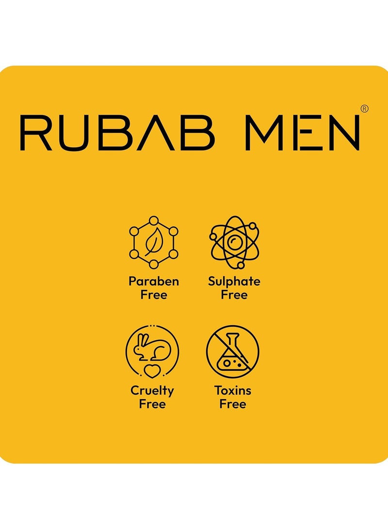 RUBAB MEN Hair Removal Foam Spray for Men - 200ml | Comes with Alum Bar, BodyWash & Wet Wipes | Painless, Quick & Easy To Use Body Hair Remover For Chest, Back, Legs, Under Arms