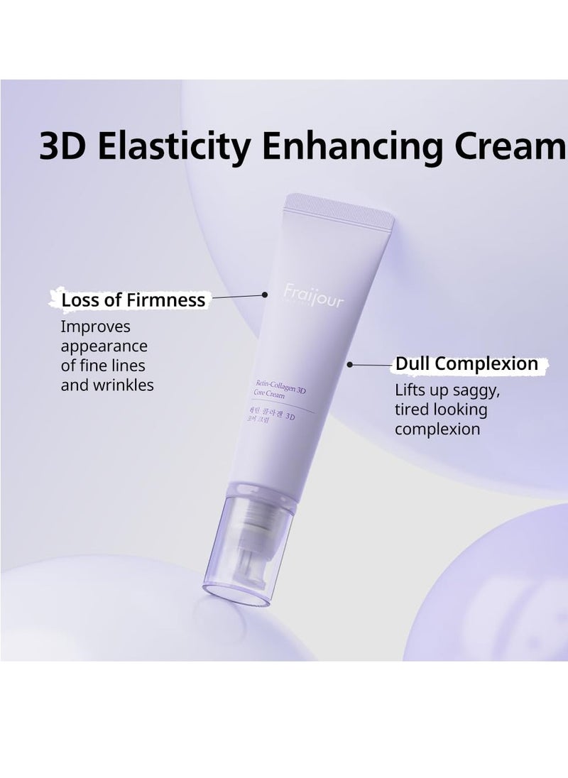 Retin-Collagen 3D Core Cream – Anti-Aging Cream with Retinal, 7 Collagens & 9 Peptides, Firms, Plumps & Smooths Skin, Reduces Pores & Fine Lines, For Sensitive Skin, 1.69 fl.oz.