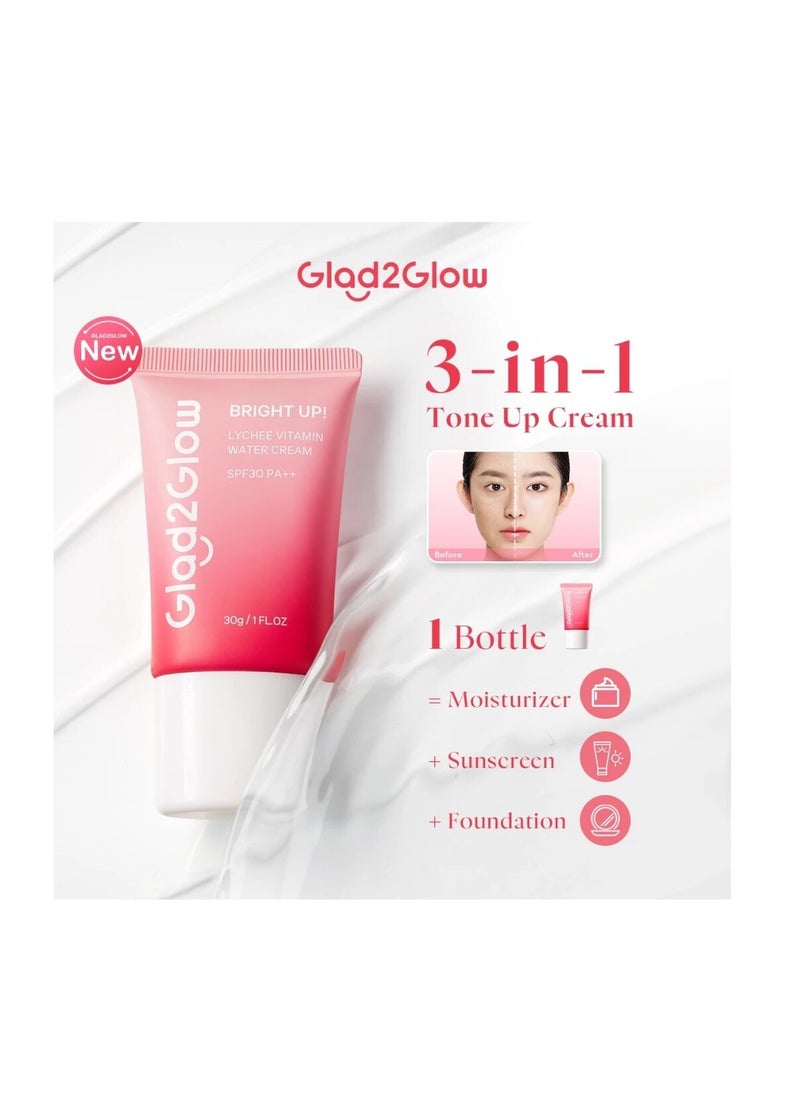 Glad2Glow Lychee Vitamin Water Cream 30g