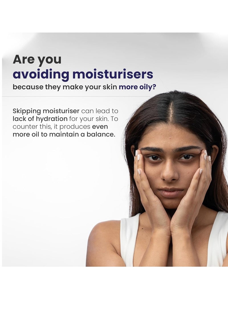 RE' EQUIL Oil Free Mattifying Moisturiser Boosts Hydration, Refines Enlarged Pores Prevents Acne Breakouts For Oily, Acne Prone Skin 50g