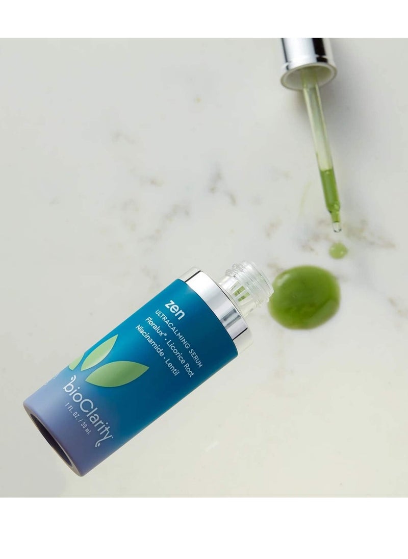 BioClarity 3-Step Ultra Calming Routine for Redness-Prone Skin | 100% Vegan | Gentle Clean and Hydrate Face | Contains Cucuber, Green Tea, Chamomile, Floralux, Vitamin B3, Lentil, Argan, Olive