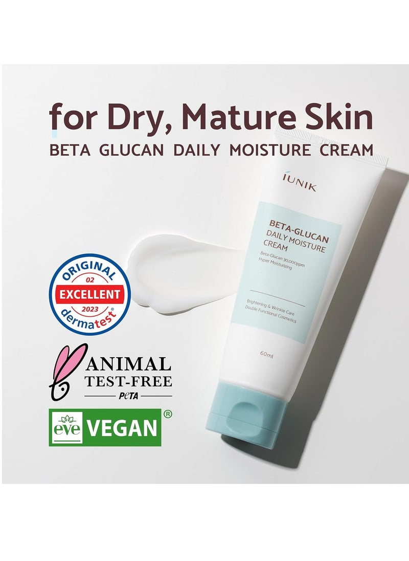 Volufiline & Beta-Glucan Cream – 100% Pure Volufiline for Skin Firming + Beta-Glucan Cream for Deep Hydration – Anti-Wrinkle, Collagen Boosting & Lifting Korean Skincare Mature, Dry & Sensitive Skin