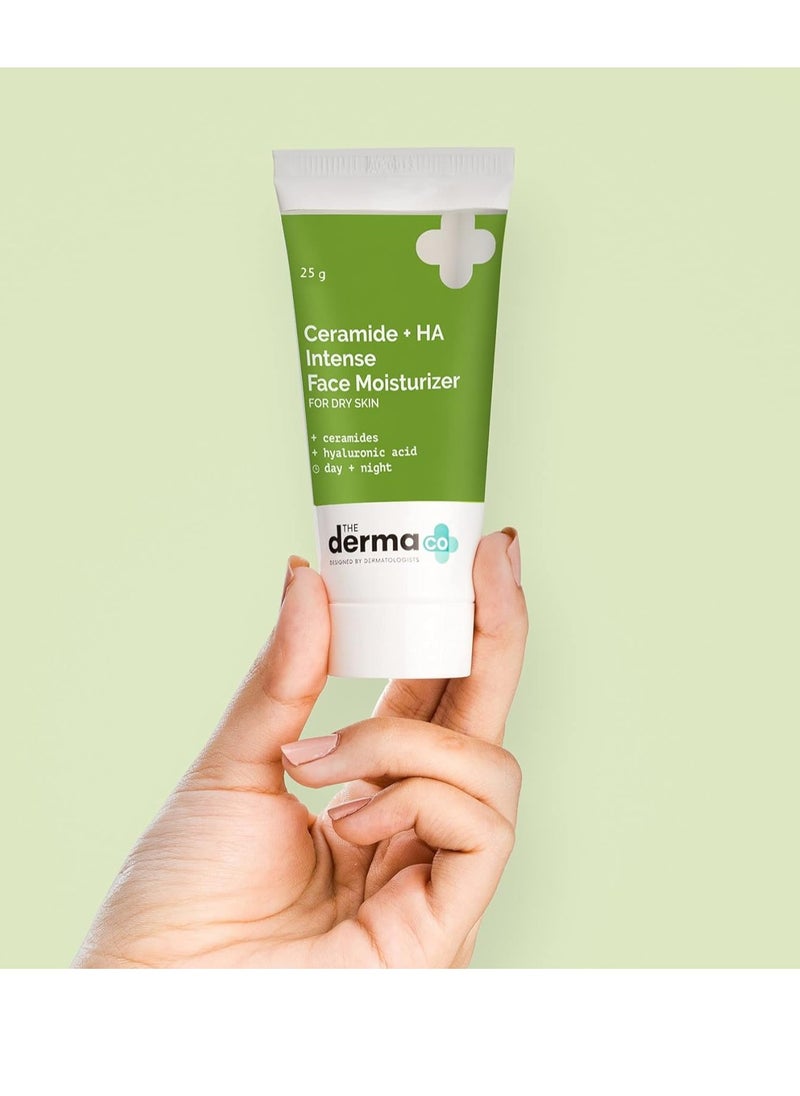 Ceramide + HA Daily Face Moisturizer for Dry Skin | Relieve Dullness & Gives Long Lasting Hydration | Locks in Moisture with Hyaluronic Acid | 0.88 Oz/25g