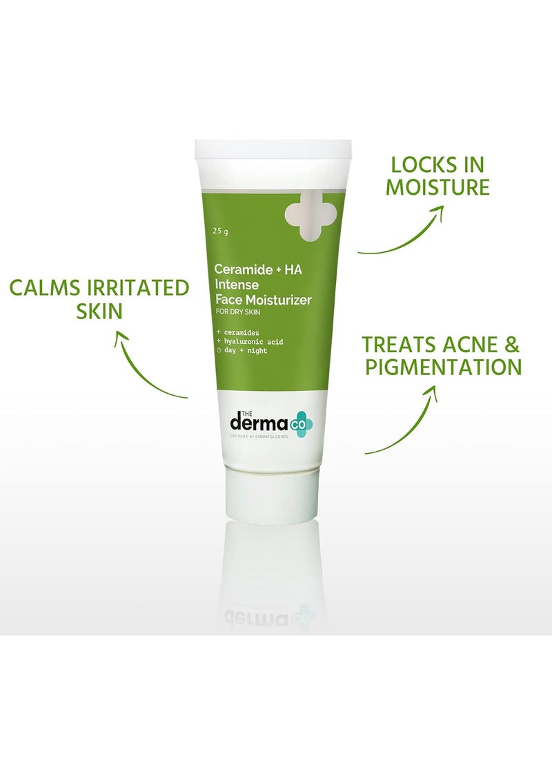 Ceramide + HA Daily Face Moisturizer for Dry Skin | Relieve Dullness & Gives Long Lasting Hydration | Locks in Moisture with Hyaluronic Acid | 0.88 Oz/25g