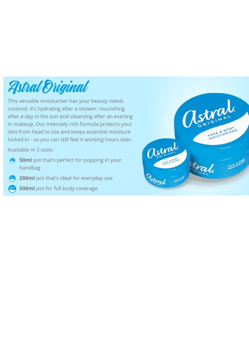 Astral Original Face & Body Moisturizer 500 ml (19 oz)