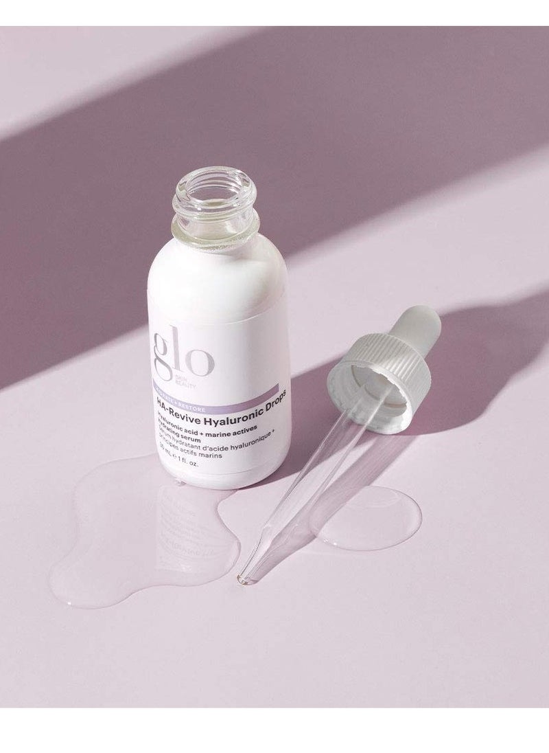 Glo Skin Beauty HA-Revive Hyaluronic Drops | Hydrating Serum, Boosts Moisture Levels for Refreshed, Radiant Skin (1 Fl Oz)